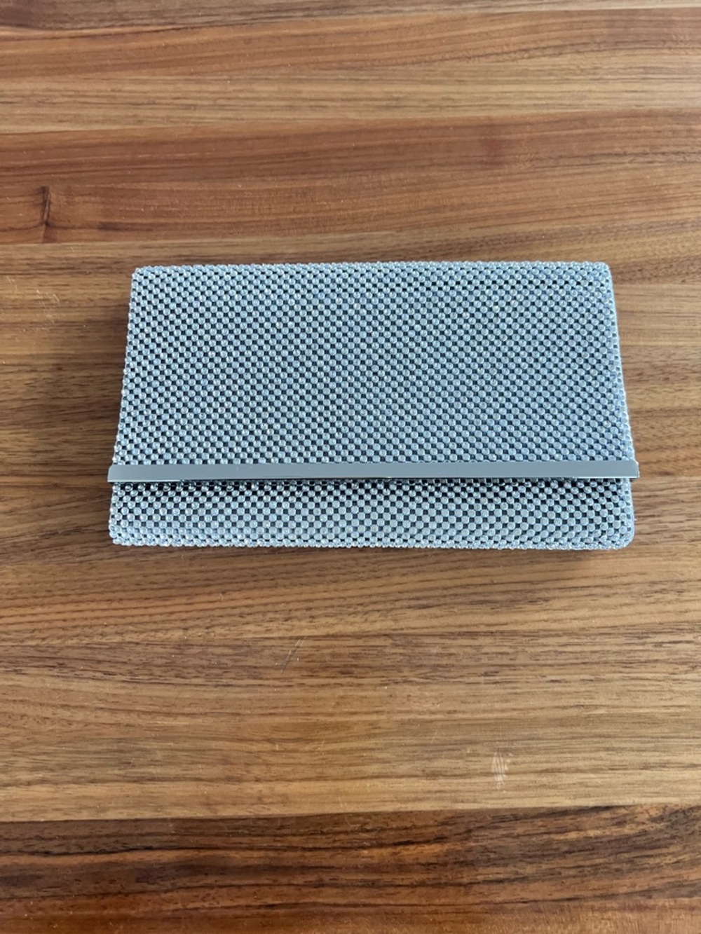 Nordstrom Silver Mesh Chain Shoulder Clutch
